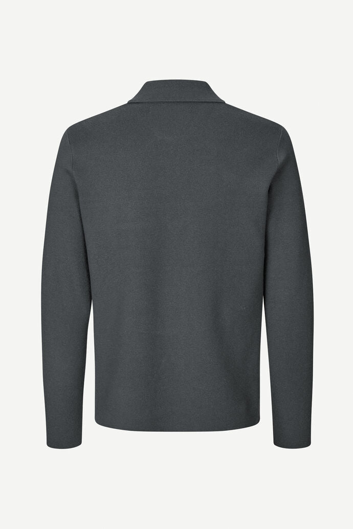 Samsoe Samsoe Mens Guna Half Zip Volcanic Ash