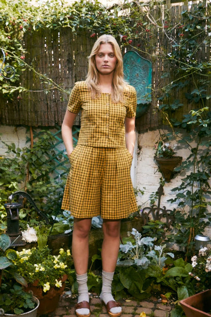 Meadows Alpinum Top Toffee Gingham