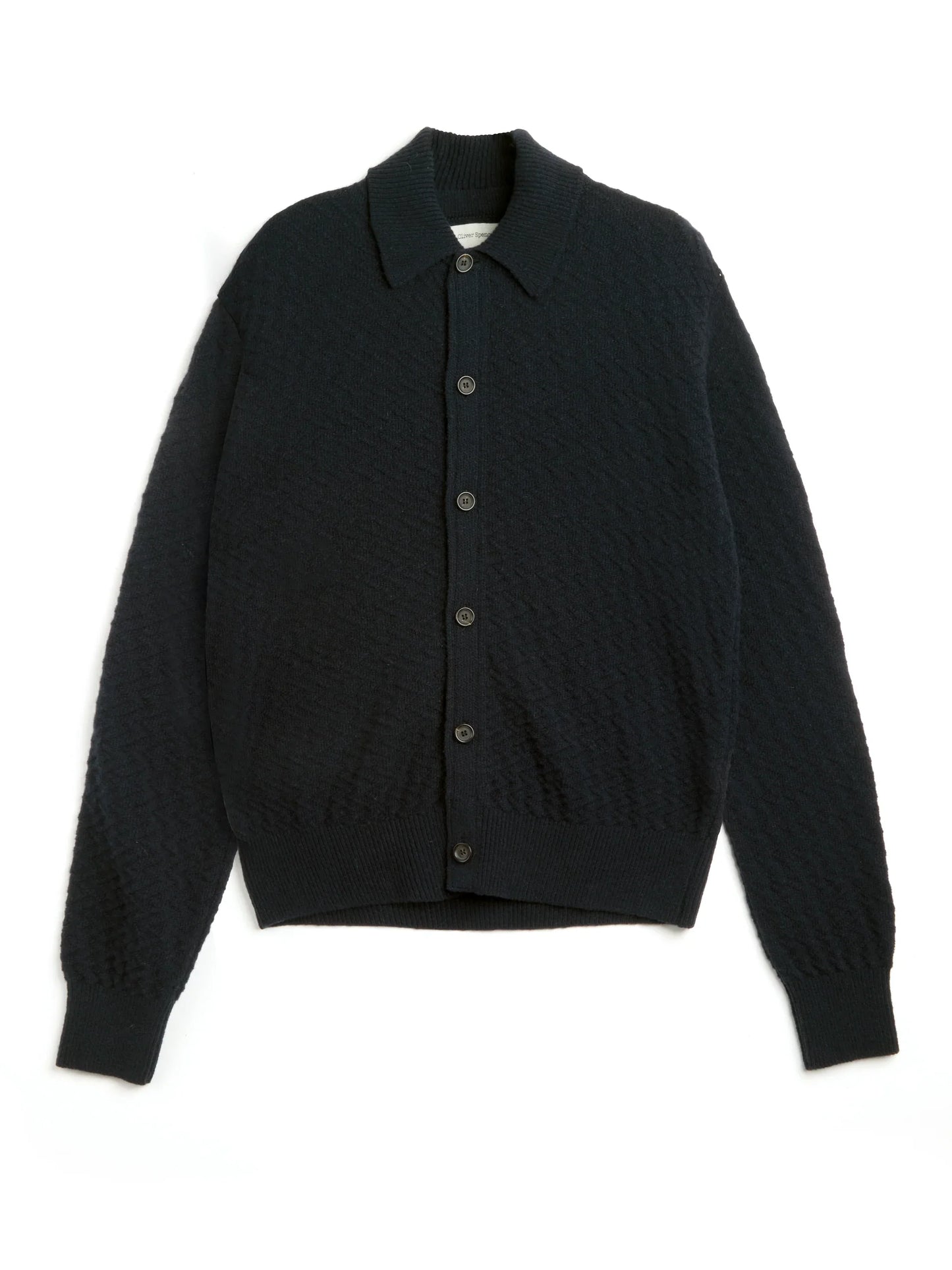 Oliver Spencer Britten Knitted Cardigan Jarvis Navy