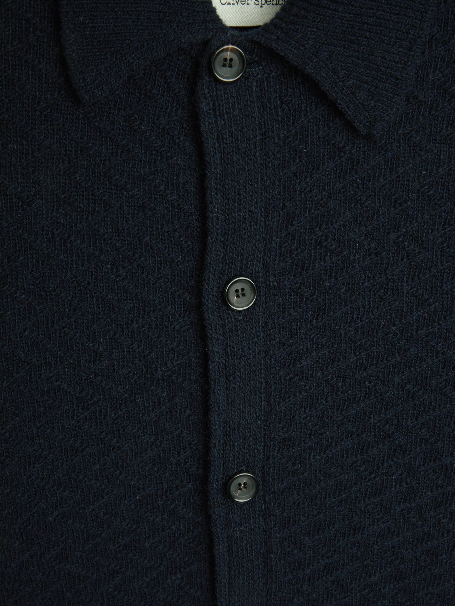 Oliver Spencer Britten Knitted Cardigan Jarvis Navy