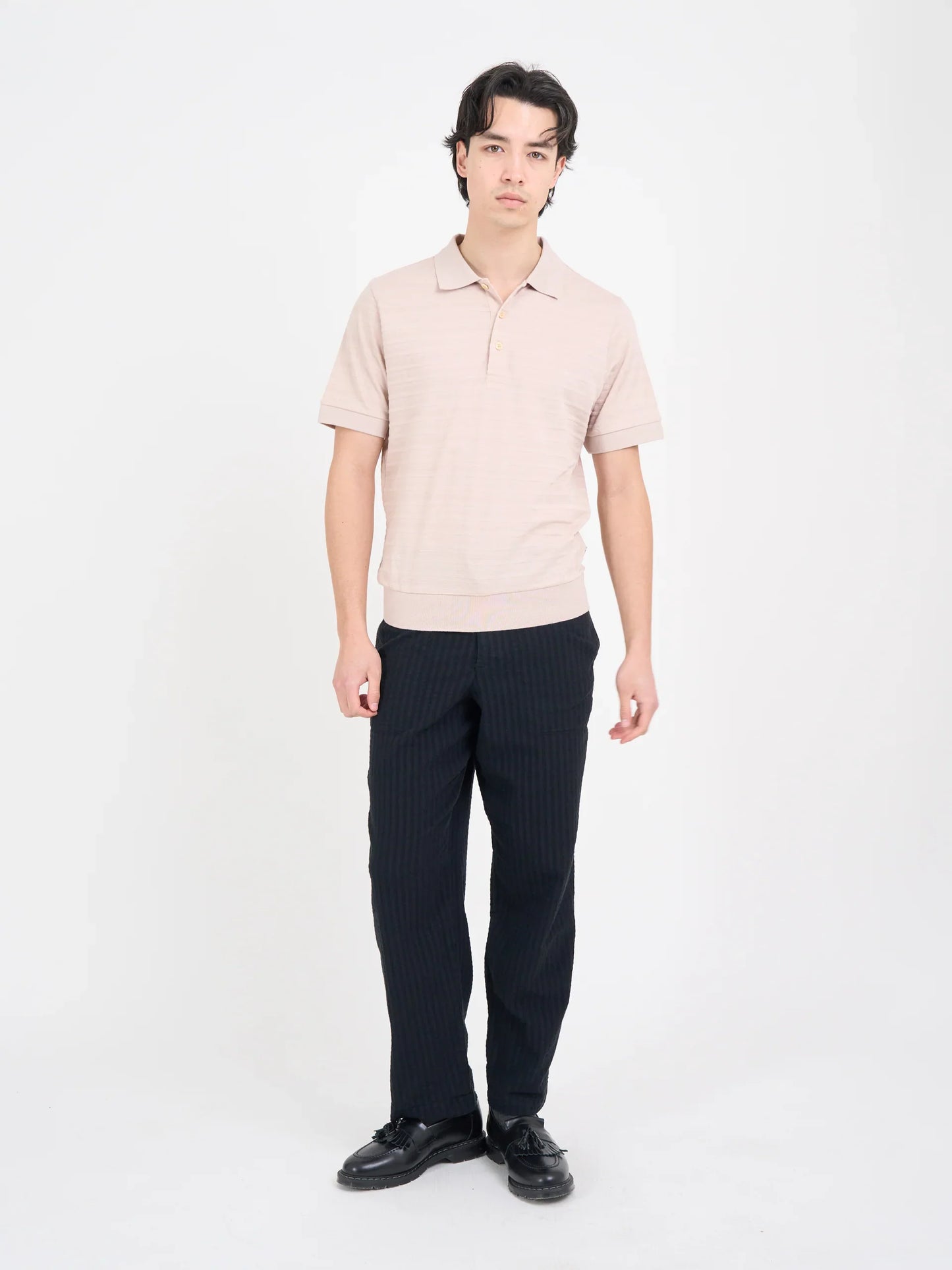 Oliver Spencer Glendale Polo Shirt Dornie Pink