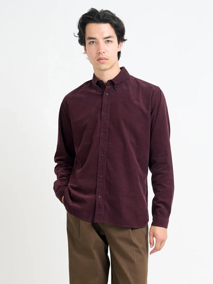 Oliver Spencer Brook Shirt Mersey Cord Plum