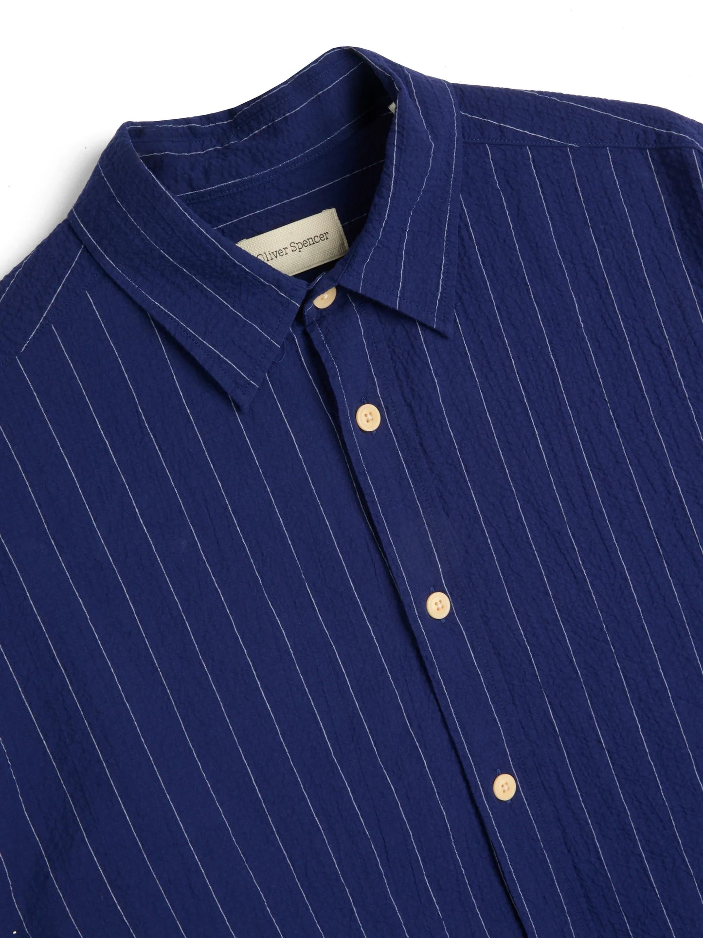 Oliver Spencer Atlanta Long Sleeve Shirt Patterson Blue