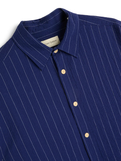 Oliver Spencer Atlanta Long Sleeve Shirt Patterson Blue