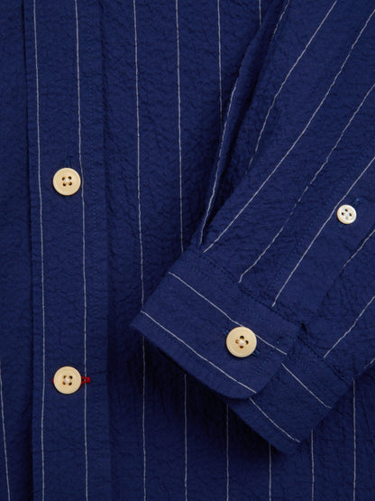 Oliver Spencer Atlanta Long Sleeve Shirt Patterson Blue