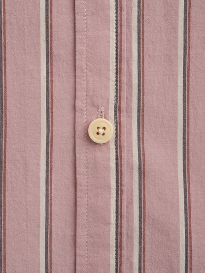 Oliver Spencer Atlanta Short Sleeve Shirt Ferguson Pink