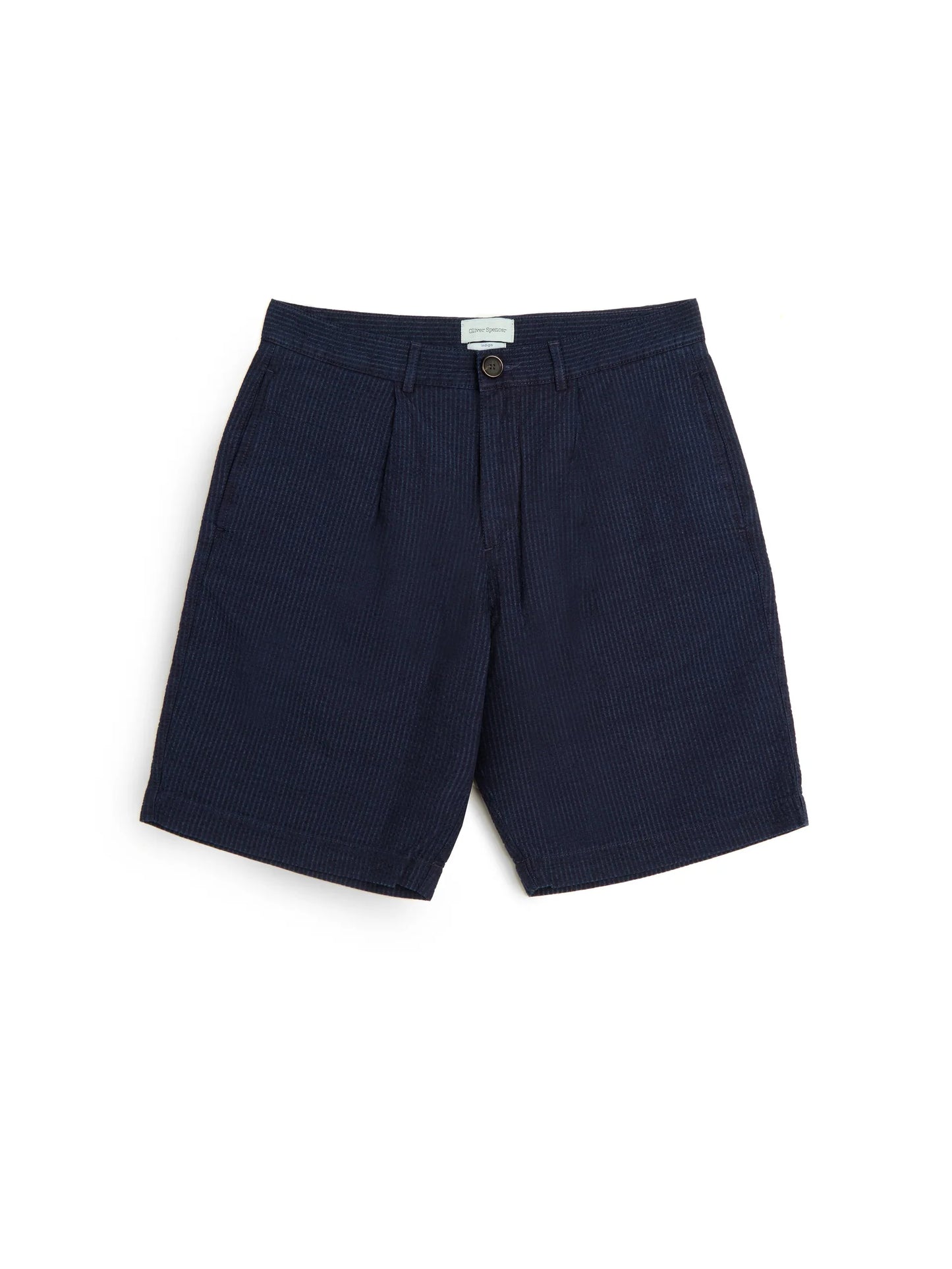 Oliver Spencer Pleated Shorts Bateman Indigo