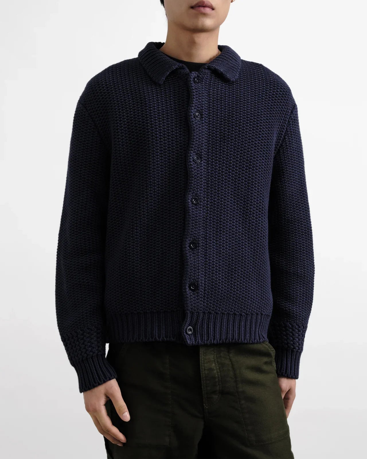 YMC Ratpack Cardigan - Navy