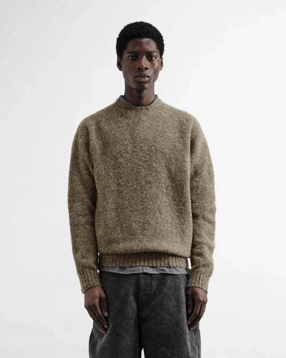 YMC Suedehead Crew Neck Knit - Natural