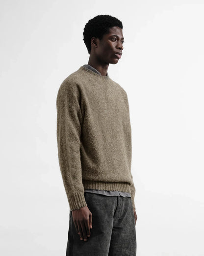 YMC Suedehead Crew Neck Knit - Natural