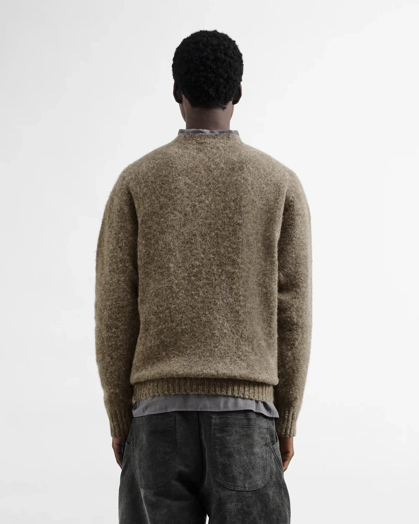 YMC Suedehead Crew Neck Knit - Natural