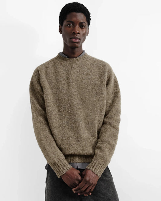 YMC Suedehead Crew Neck Knit - Natural