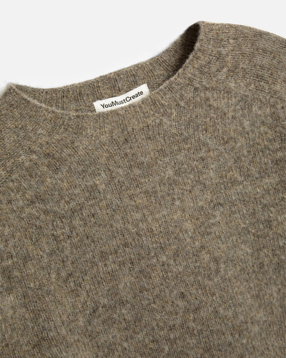 YMC Suedehead Crew Neck Knit - Natural