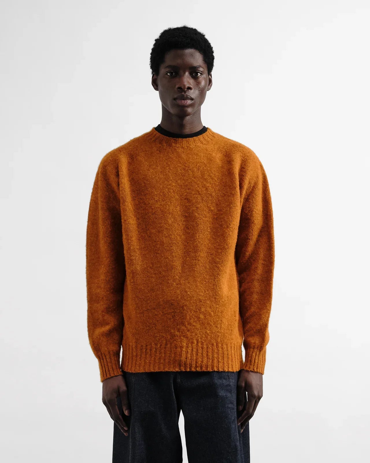 YMC Suedehead Crew Neck Knit - Orange