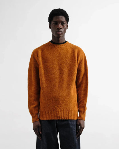 YMC Suedehead Crew Neck Knit - Orange