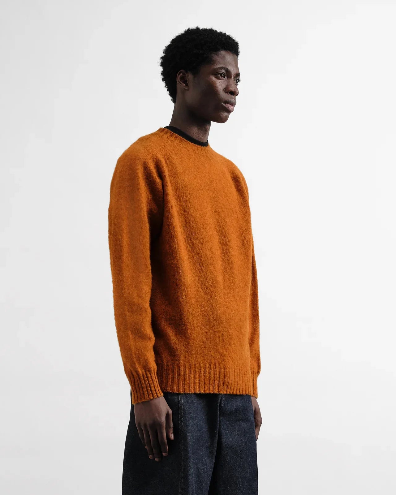 YMC Suedehead Crew Neck Knit - Orange