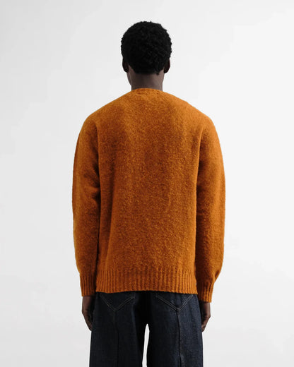 YMC Suedehead Crew Neck Knit - Orange