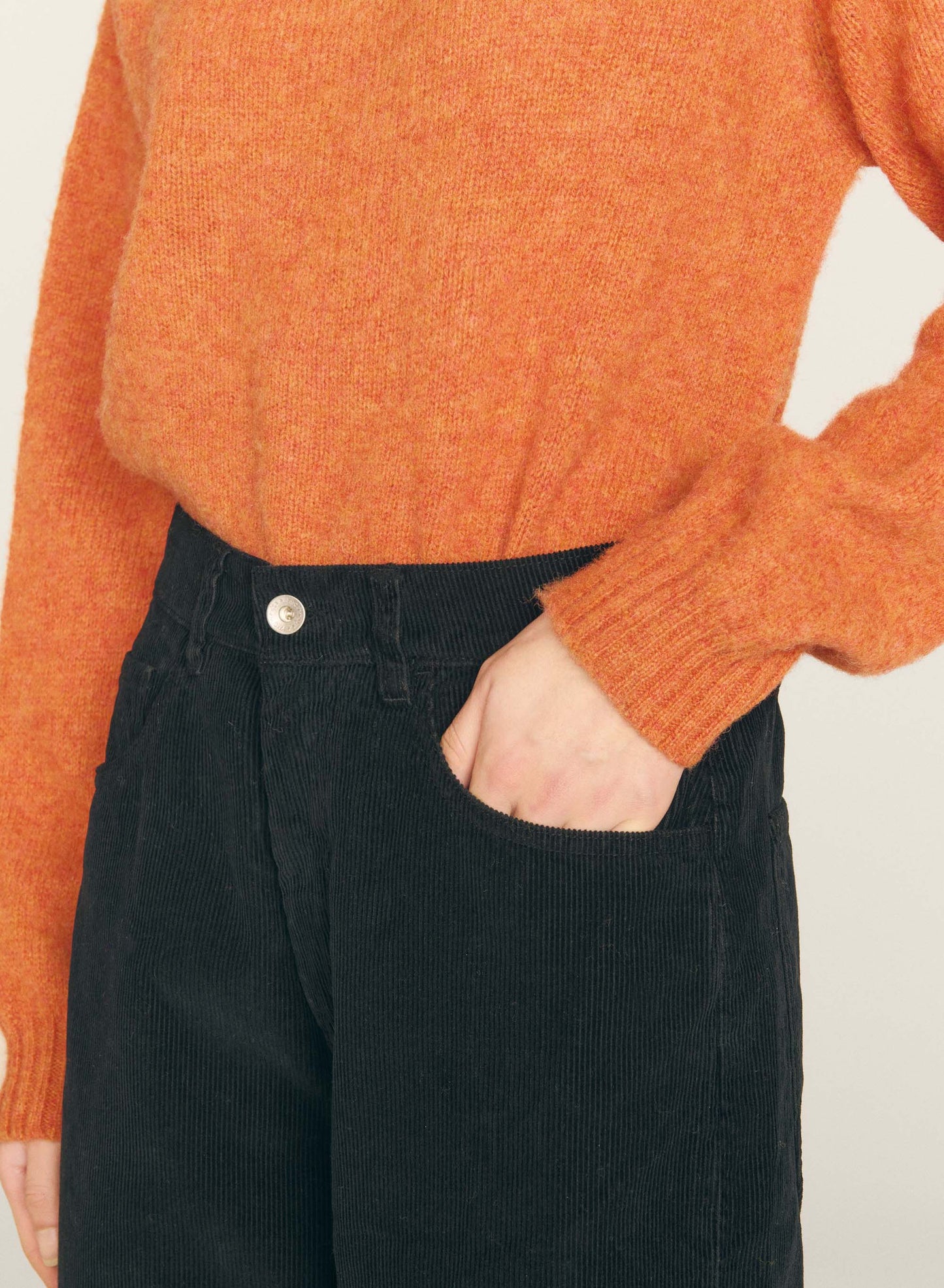 YMC Silver Corduroy Jean Black