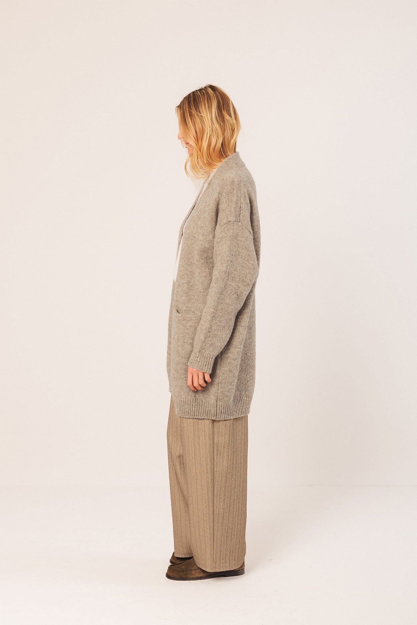 Indi & Cold Long Cardigan Beige
