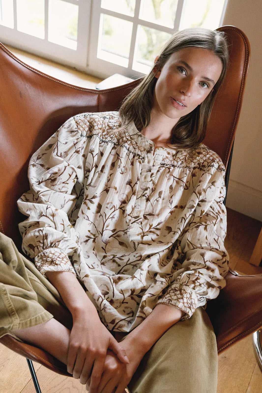 Indi & Cold Smock Detail Blouse