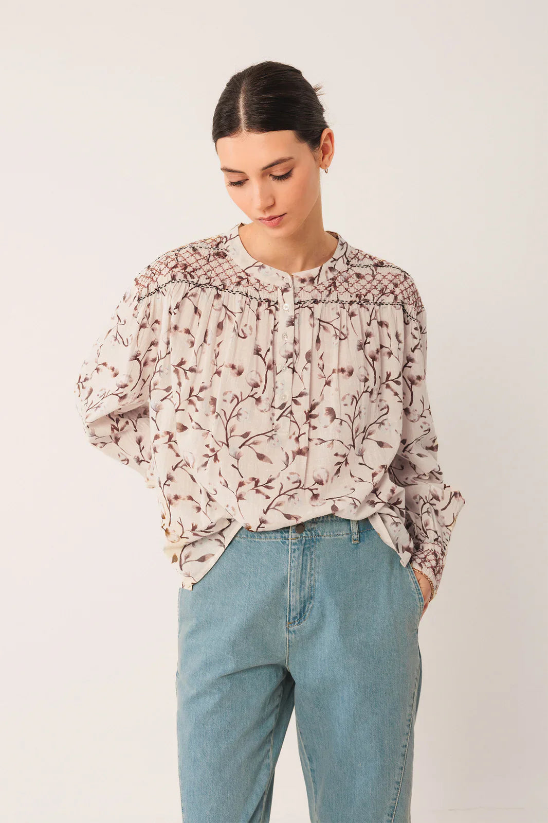 Indi & Cold Smock Detail Blouse