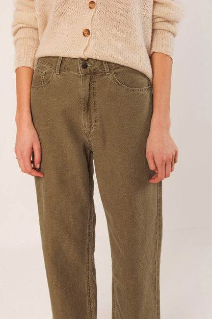 Indi & Cold Washed Twill Pants Olive