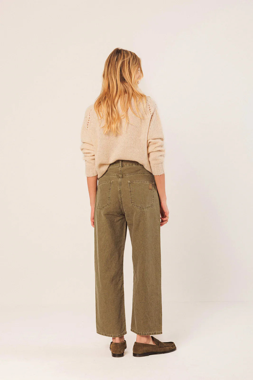 Indi & Cold Washed Twill Pants Olive